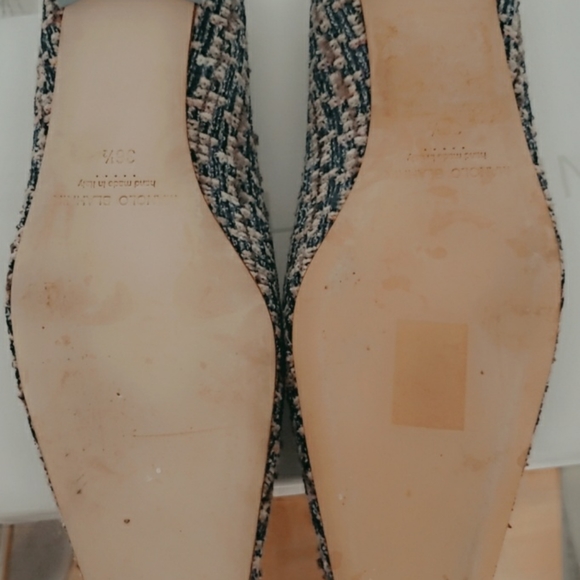 Manolo blahnik blue flat tweed - Picture 2 of 6